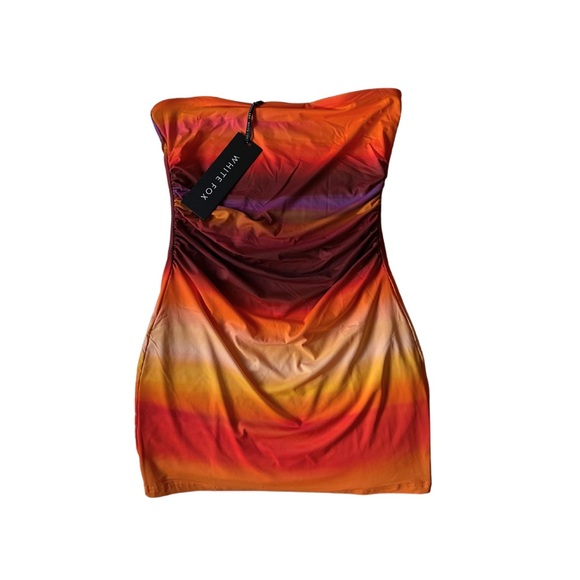 Medium Strapless Mini Dress in Horizon Hues ombré, White Fox Boutique - Picture 4 of 6